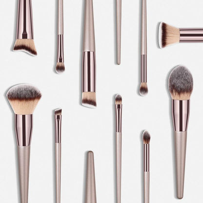 Luxury Champagne Makeup Brushes Set For Foundation Powder Blush Eyeshadow Concealer Lip Eye Make Up Brush Cosmetics Beauty Tools