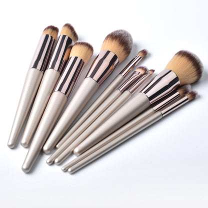 Luxury Champagne Makeup Brushes Set For Foundation Powder Blush Eyeshadow Concealer Lip Eye Make Up Brush Cosmetics Beauty Tools