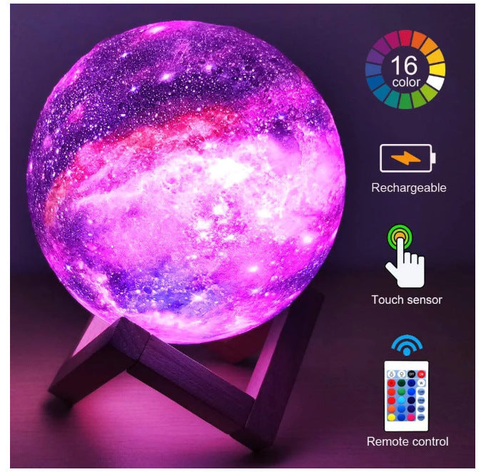 3D Moon Lamp Galaxy Moon Light