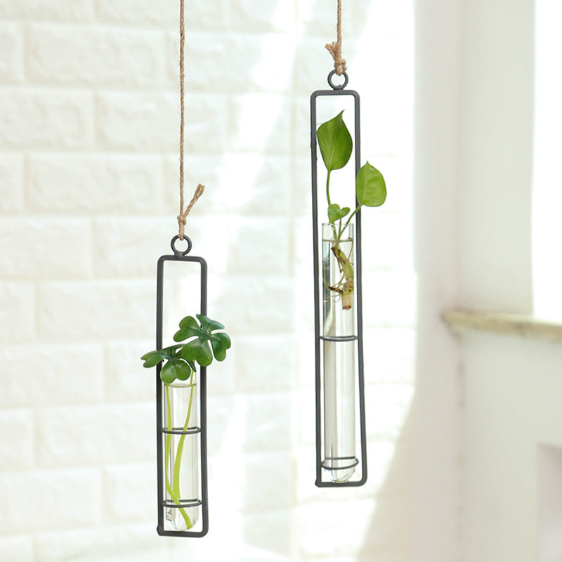 Glass vase plant container wall decoration living room hanging decoration hanging plant