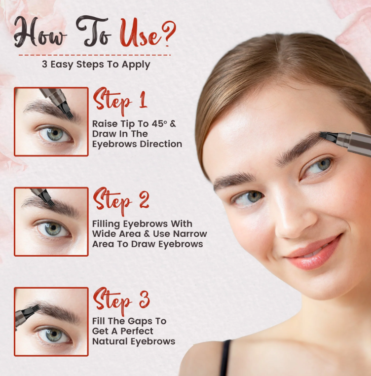 4 Points Eyebrow Pencil How to Use