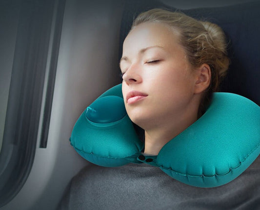 Press-inflatable pillow neck pillow TPU automatic neck pillow u-shaped pillow cervical pillow travel pillow