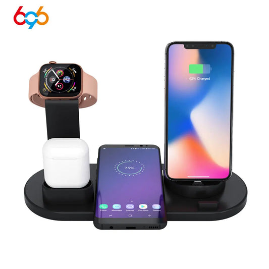Wireless Charging Station, 3 in 1 Fast Desk Charging Station, Wireless Charger Stand for iphone, ipods, iwatch