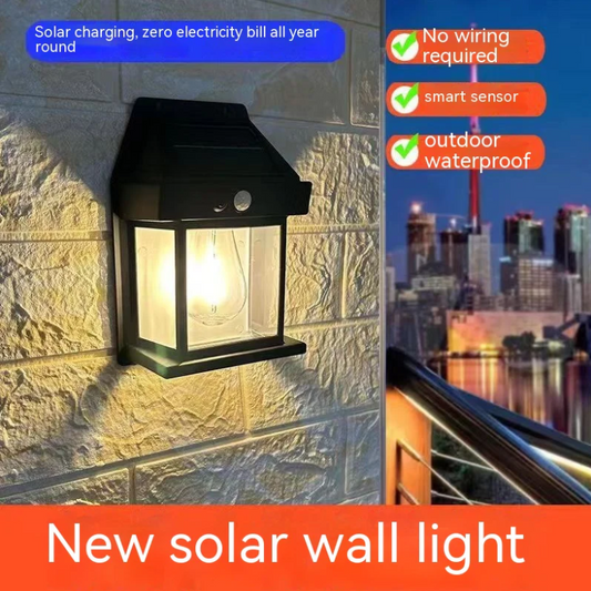 Outdoor Solar Wall Lamp No Wiring