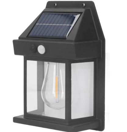 Outdoor Solar Wall Lamp Black